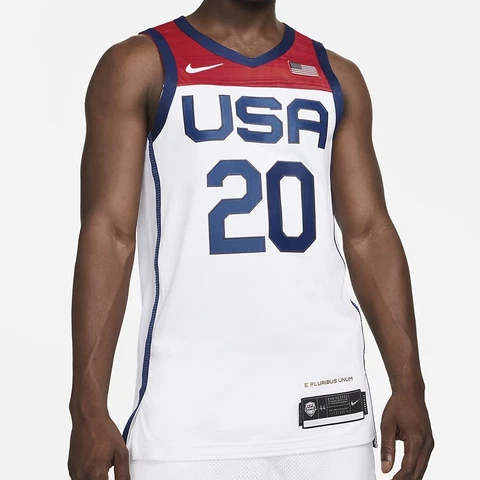 NIKE Team USA (Home) Authentic Basketball Jersey CT6516-100 White (MEN'S 44) Cover