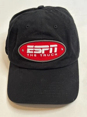 ESPN The Truck Hat Baseball Ball Cap ADJUSTABLE Strapback Black Relaxed Fit - Image 1 of 4
