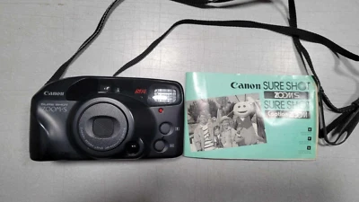 Vintage Canon Sure Shot Zoom-S Fully Automatic AF Zoom 35mm Camera with Manual - Image 1 of 4