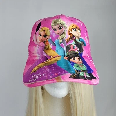 Princess Girls Baseball Cap Pink Purple Disney Infinity Adjustable Snapback Hat - Image 1 of 4