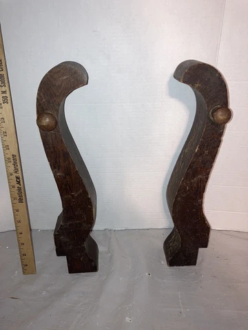 Antique Quartersawn Oak Dresser ￼Mirror Holder Harp Washstand Towel Rack Salvage Cover