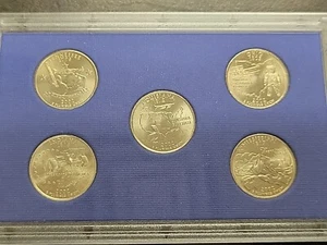 2002 P Philadelphia UNC Statehood State Quarters Clad 5 Coin Set NO BOX COA - Picture 1 of 2