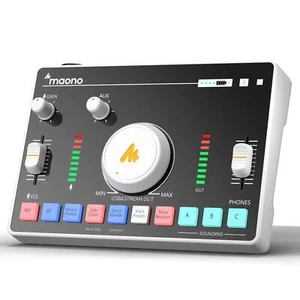 Mezclador de interfaz de audio para tarjeta de sonido profesional Maono Amc2 Neo con 48v Phantom Po - Imagen 1 de 17