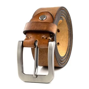 Men Full Grain Leather Handmade Belt - Tan Leather Belts 1.5" - Perfect for J... - Picture 1 of 7