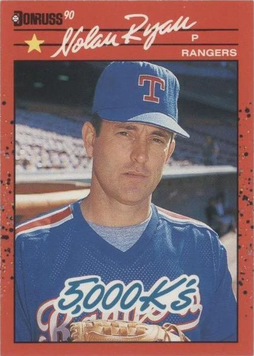 1990 Donruss - Nolan Ryan #659 5000 K's on Front and Back