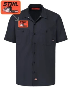 STIHL Retro Patch DICKIES Kurzarm Arbeitshemd klassisch S-5X - Bild 1 von 5