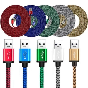 1/2/3M Braided Micro USB Data Charging Cable For Android Phone - Photo 1 sur 16