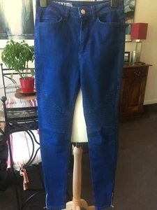 M&S SUPER SKINNY ANKLE GRAZER INDIGO MIX JEANS, GRÖßE UK 8 / EUR 36 LANG - Bild 1 von 8