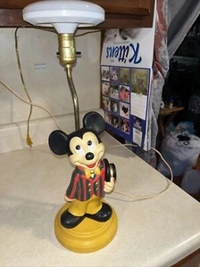 Vintage Disney Mickey Mouse Lamp very rare . no lamp shade works great ! - Picture 1 of 16