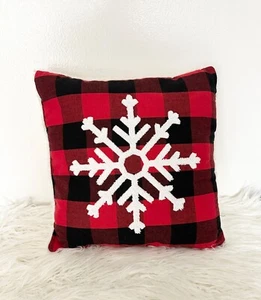 Christmas Buffalo Plaid & Faux Shearling Square Throw Pillow Target Wondershop - Picture 1 of 3