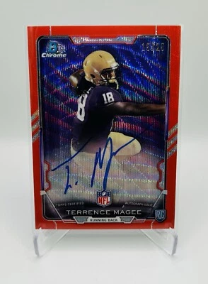 2015 Bowman Chrome Red Refractor Auto /25 Terrence Magee Louisiana LSU - Image 1 of 2