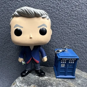 Funko Pocket Pop BBC Doctor Who Tardis Keychain & 12th Dr Who Funko Pop Figure - Picture 1 of 14