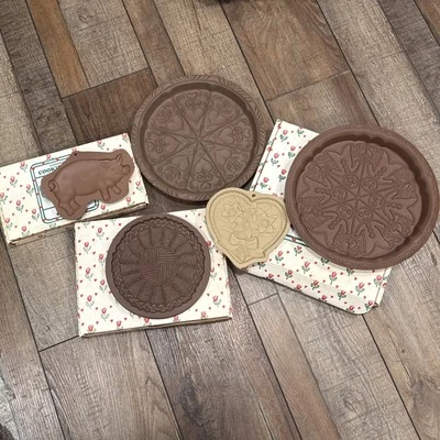 Lote de 5 moldes para galletas de gres Hartstone vintage pan corto pan de jengibre Foto 1 de 4