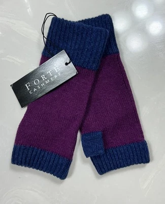 Guantes Forte Cashmere Alpine Cashmere sin dedos para mujer ciruela/azul marino Foto 1 de 3