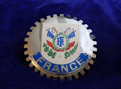 Insignia de rejilla cromada vintage Francia parachoques emblema Renault Peugot Foto 1 de 4