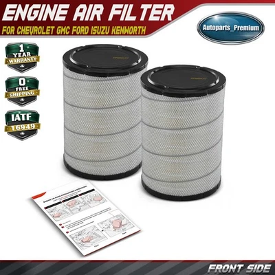 Filtro de aire del motor 2 piezas para camión Sterling LT7500 99-10 LT8500 Kenworth 12471801 Foto 1 de 4