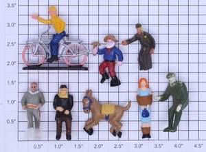 Acme 0706-1059 O Gauge Action Figure Assortment (Set of 8) - Picture 1 of 1