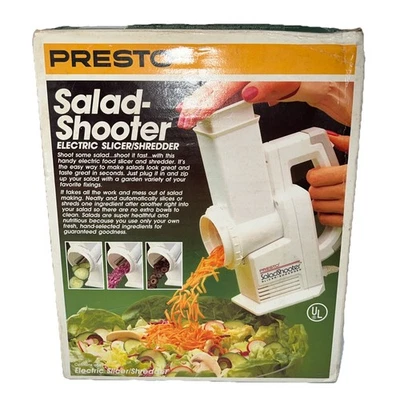 Vintage 1988 Presto Salad Shooter 02910 Electric Slicer Shredder Tested Works - Image 1 of 4
