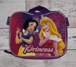 Disney Princess Insulated Zip-Close Lunch Box Aurora/Snow White 8”x 7”x 2” E - Picture 1 of 3
