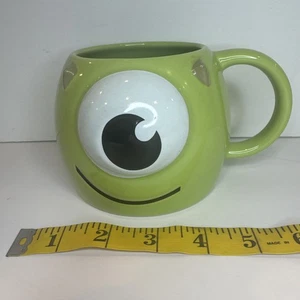 Disney Pixar Monsters Inc Mug Rare 3D Green 4 Inch Mike Wazowski - Picture 1 of 3