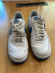 Nike Air Force 1 '07 Blanco/Foto Azul-Blanco (FJ4146 103) Hombre Talla 10.5 - BONITO - Imagen 1 de 13