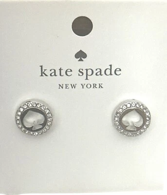 Pendientes kale spade SPOT THE SPADE - cristales transparentes - tono plata redondo - poste trasero Foto 1 de 2