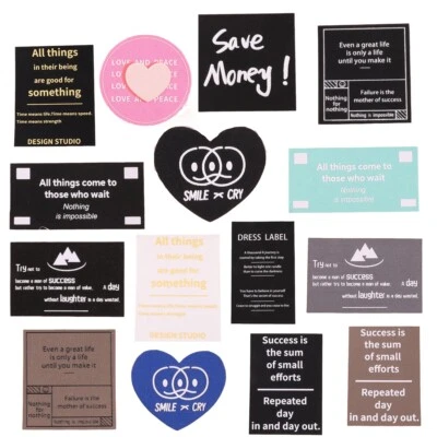 10PCS Self Adhesive Motto Patches Sticker for Girls Hats Backpacks Bags Clothing - Image 1 of 4