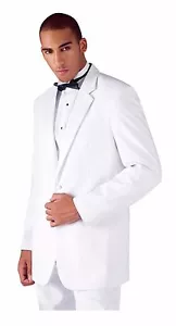 Tuta smoking uomo moda poliestere twill tinta unita davanti pantaloni,regolare e slim T702 - Foto 1 di 4