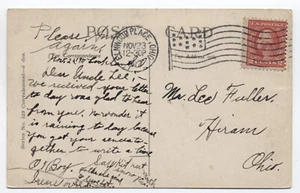 1917 Elmwood Place Ohio bandera cancelar en postal a Hiram [5775.383] - Imagen 1 de 3