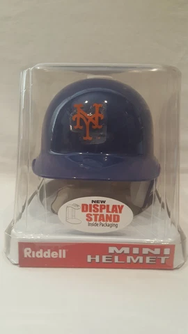 MLB 86 NY METS RIDDELL KEVIN MITCHELL AUTOGRAPHED MINI HELMET WITH DISPLAY STAND Cover