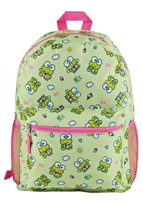 Zaino scuola grande HelloKitty & Friends Keroppi 16" libro borsa viaggio - Foto 1 di 3