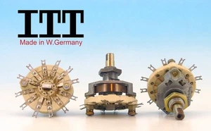 1 x ITT W. Germany  CERAMIC Rotary Switch 3 pole 2 positions 3P2T NON SHORTING - Picture 1 of 2