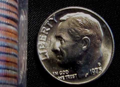 1975-D Denver Mint Roosevelt Dime BU Cover