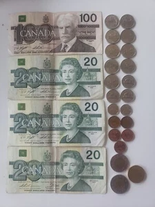 CANADA  1973-2000  Notes, coins collection, circulated - Bild 1 von 8
