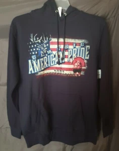 Classic American Pride US Flag Game Preservation Graphic Pullover Hoodie M #MS2 - Picture 1 of 1
