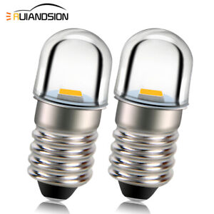 3V 4.5V 6V 12V E10 2835 LED Screw Torch Head Light Interior Bulb Lamp Warm/White