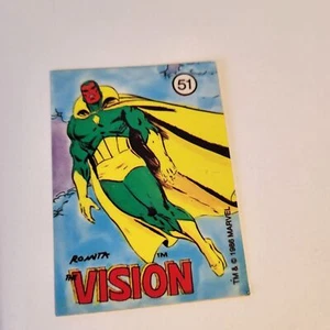 Vision 51 Vintage 1986 Comic Images Marvel Sticker Trading Card Unused - Picture 1 of 2
