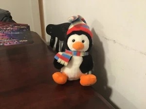 Russ Shining Stars 8" Penguin with Hat Scarf Plush Stuffed Animal Toy - Picture 1 of 2