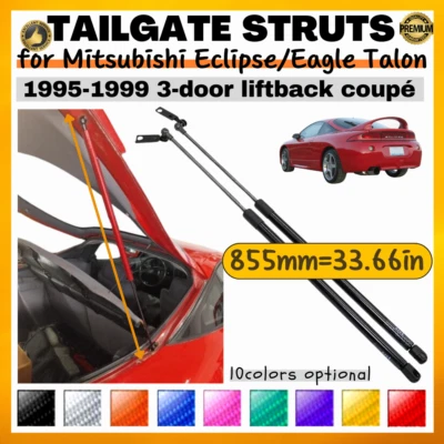 2x Trunk Struts for Mitsubishi Eclipse for Eagle Talon Coupe 1995-1999 855mm - Image 1 of 4