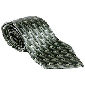 Arrow Mens Silk Necktie Navy Blue Gray Silver Fashion Accessory Made in USA - Picture 1 of 9