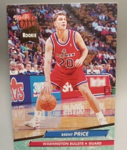 Tarjeta de novato Fleer Brent 1993 precio de los Washington Bullets #372 - Imagen 1 de 2