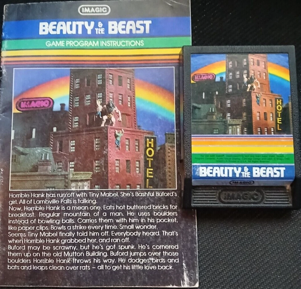 Intellivision La Bella y la Bestia cartucho y manual solamente. sin probar. usado Foto 1 de 1