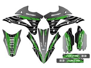 2014-2021 KX 85 TIGRE Black Senge kit de gráficos compatible con Kawasaki - Imagen 1 de 10