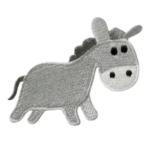 Aufbügelmotiv ♥ Patch ♥ Esel grau ♥ Aufbügler♥Applikation NEU - Picture 1 of 2