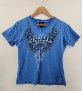 Harley-Davidson HD Motorcycles Blue Eagle BRAVADO Damen Shirt Größe Medium M - Bild 1 von 8