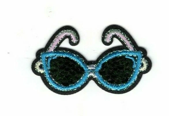 SEQUIN SUNGLASSES Small Iron On Patch Summer - Image 1 of 1