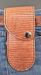 Funda Cuchillo Buck 110 Cuerno Espalda Piel Lagarto, Estuche 6265 Hecho a Mano SOLO FUNDA Nuevo - Imagen 1 de 15