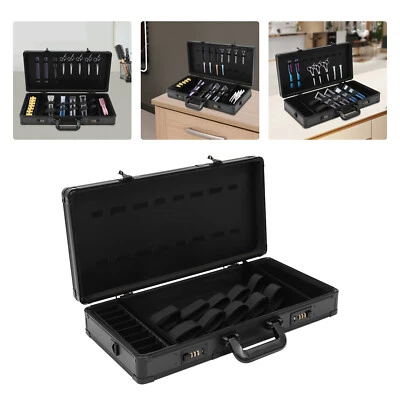 Estojo de transporte para barbeiro, grandes kits de ferramentas para salão de beleza barbeiro armazenamento portátil - Imagem 1 de 4