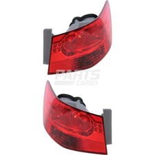 New Set Of 2 Left & Right Outer Tail Lamp Assembly Fits 2010-13 Kia Forte Sedan