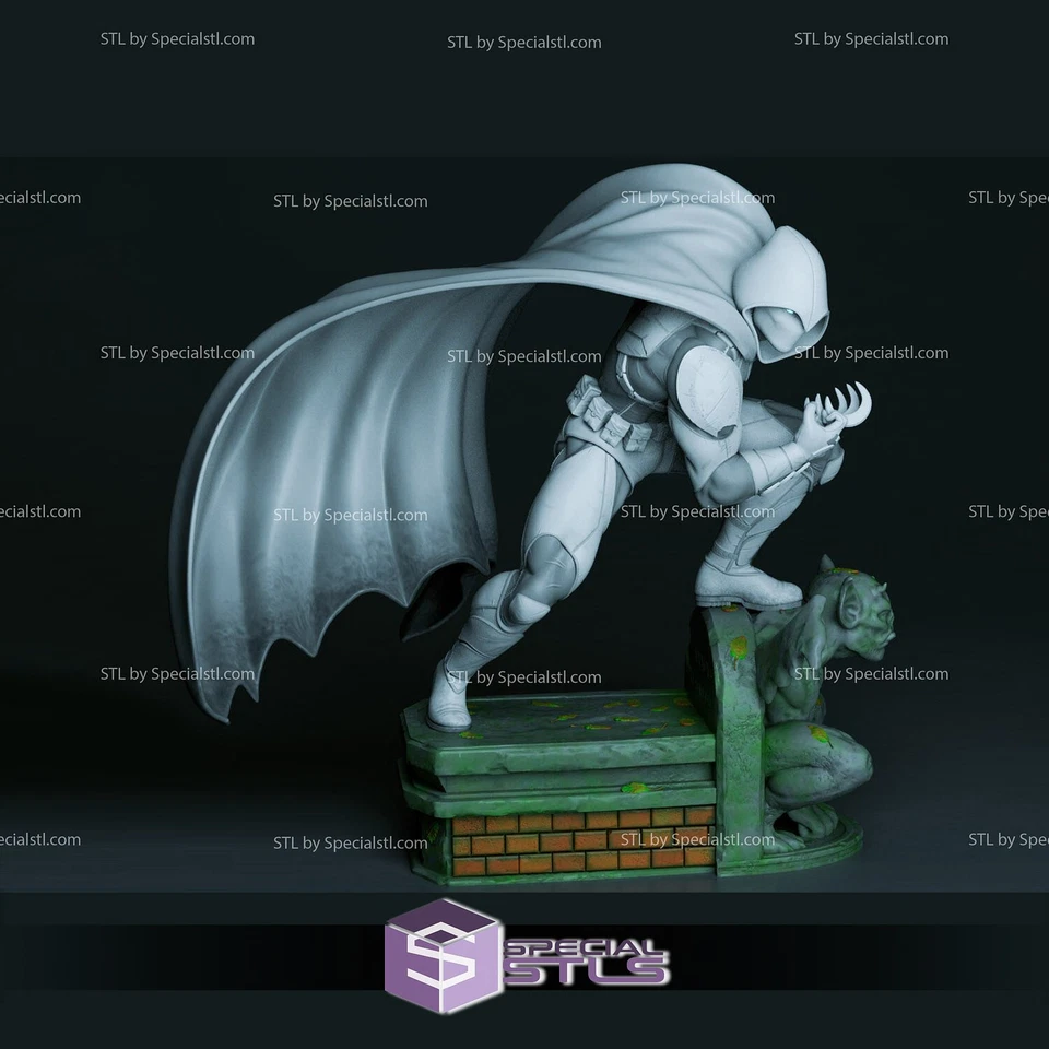 Moon Knight Sculpture Statue Model Kit   size choices! Unpainted/Unassembled Foto 1 de 3